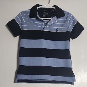 Polo by Ralph Lauren Kids' Navy and Light Blue Striped Polo